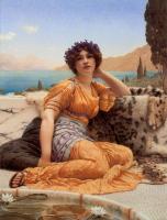 Godward, John William - With Violets Wreathed and Robe of Saffron Hue